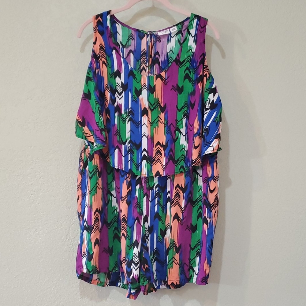 Cato Tribal Print Romper Size 14w-16w
